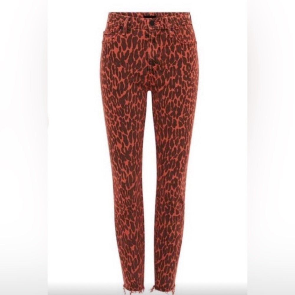 MOTHER THE HIGH WAISTED LOOKER ANKLE FRAY - ANIMAL ATTRACTION SIZE 27 JEAN